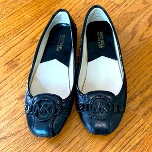 Black Leather Michael Kors Flats Size 7